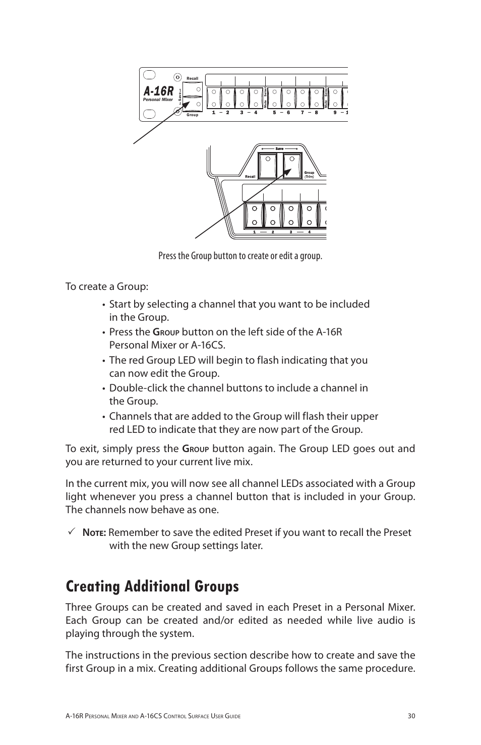 Creating additional groups, Aa 6rr | Aviom A-16R/A-16CS User Manual | Page 39 / 98