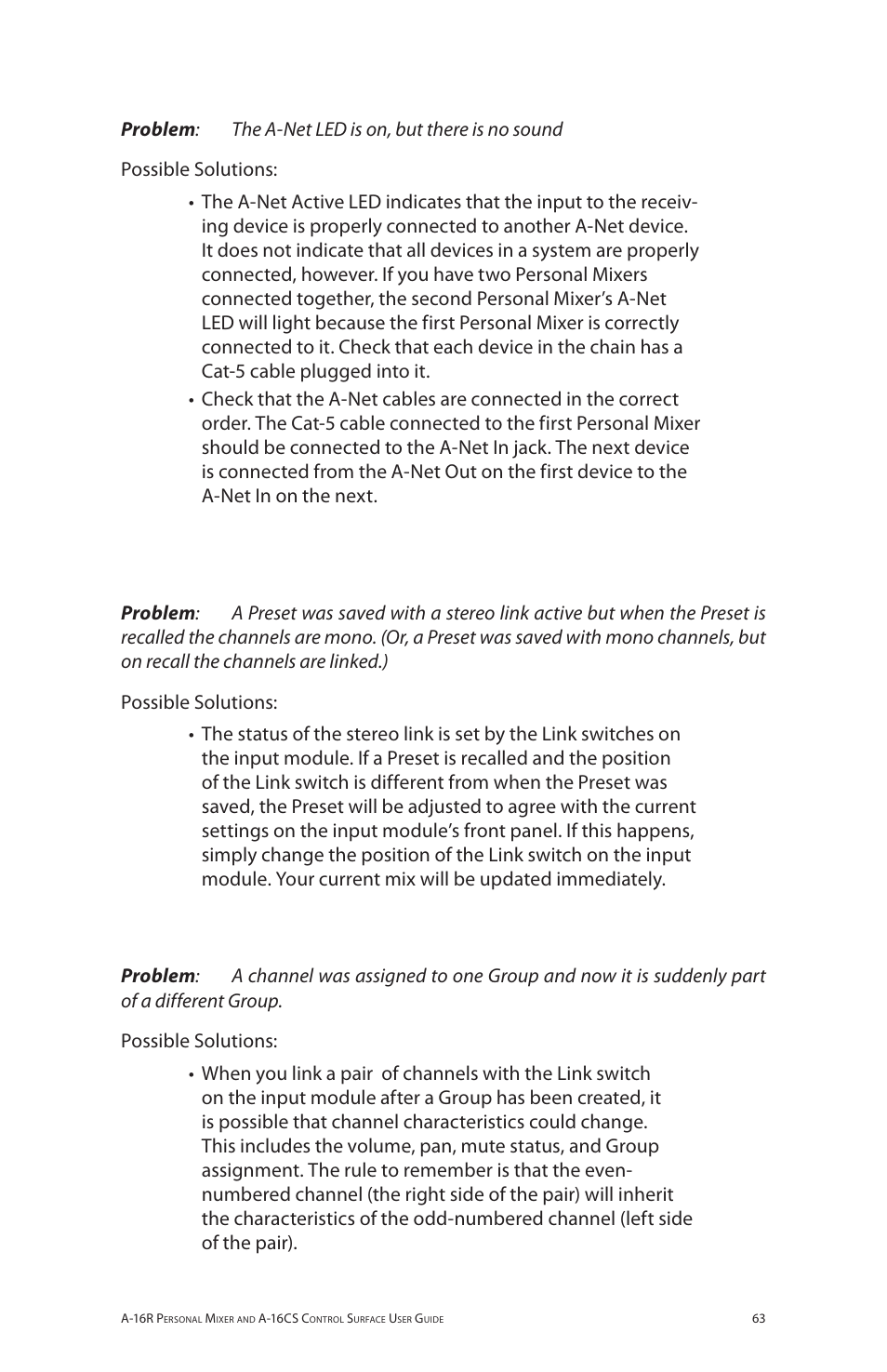 Aviom A-16R/A-16CS User Manual | Page 72 / 98