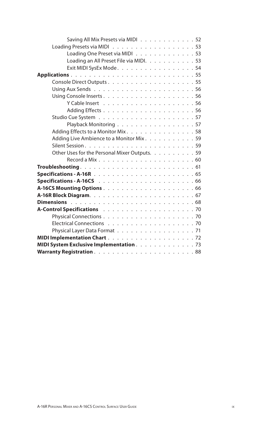 Aviom A-16R/A-16CS User Manual | Page 9 / 98