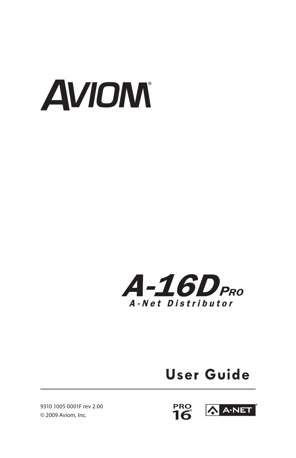 Aviom A-16D Pro User Manual | 29 pages