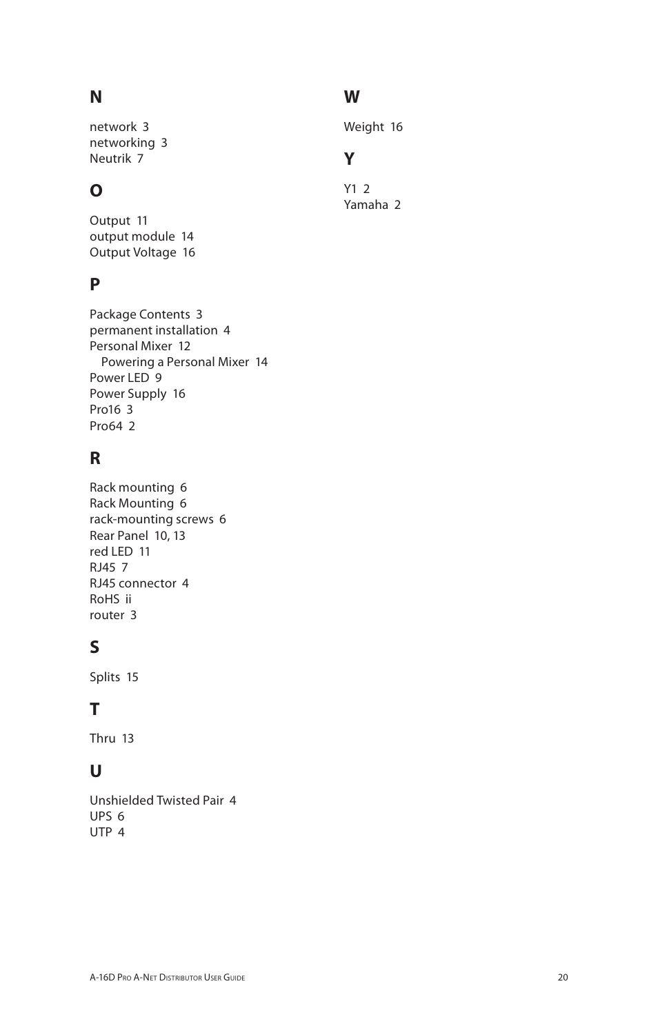 Aviom A-16D Pro User Manual | Page 27 / 29