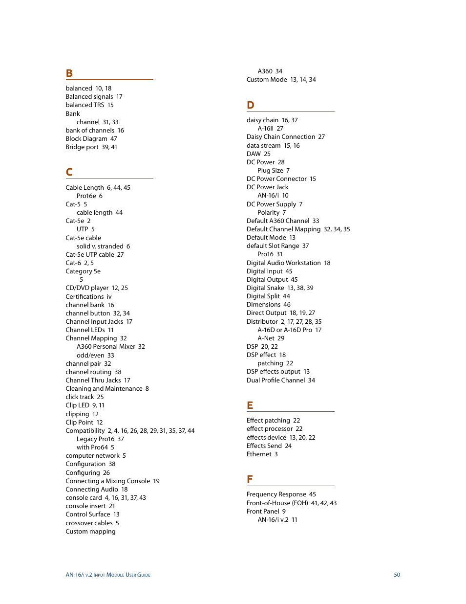 Aviom AN-16/i v.2 User Manual | Page 58 / 63