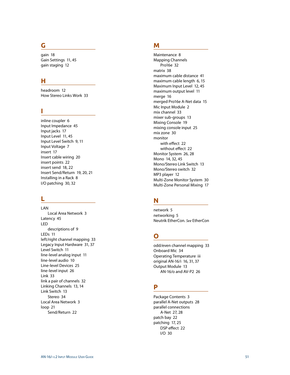 Aviom AN-16/i v.2 User Manual | Page 59 / 63