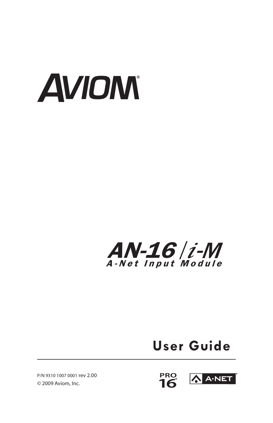 Aviom AN-16/i-M User Manual | 58 pages