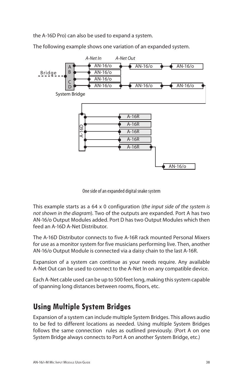 Using multiple system bridges | Aviom AN-16/i-M User Manual | Page 46 / 58