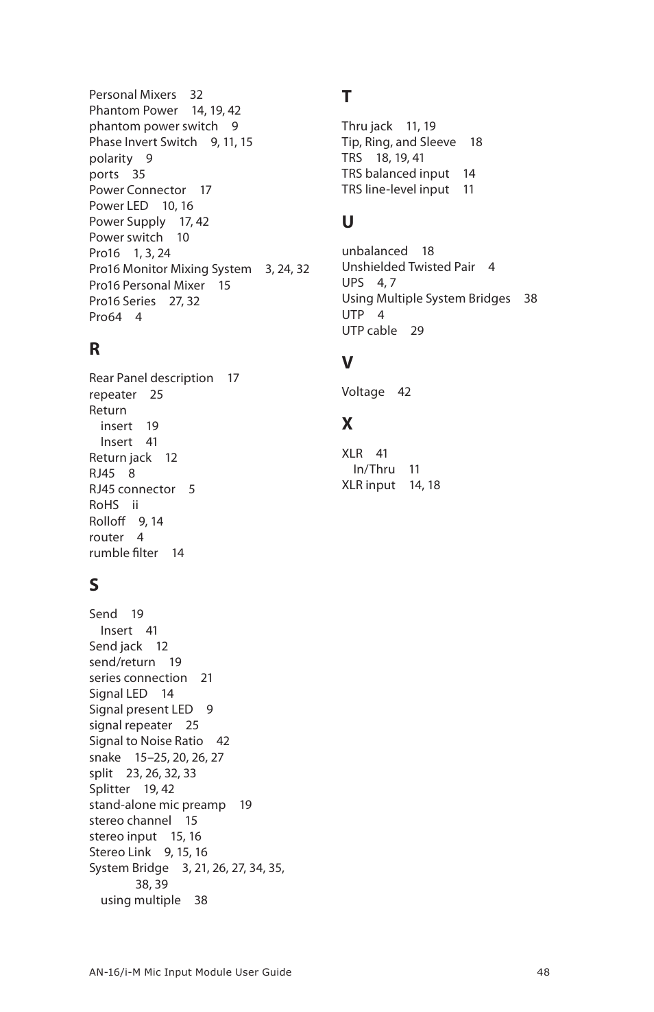 Aviom AN-16/i-M User Manual | Page 56 / 58