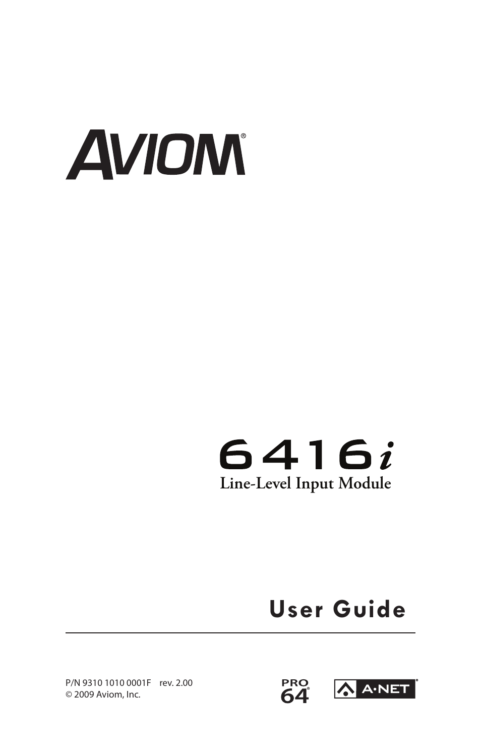 Aviom 6416i User Manual | 97 pages