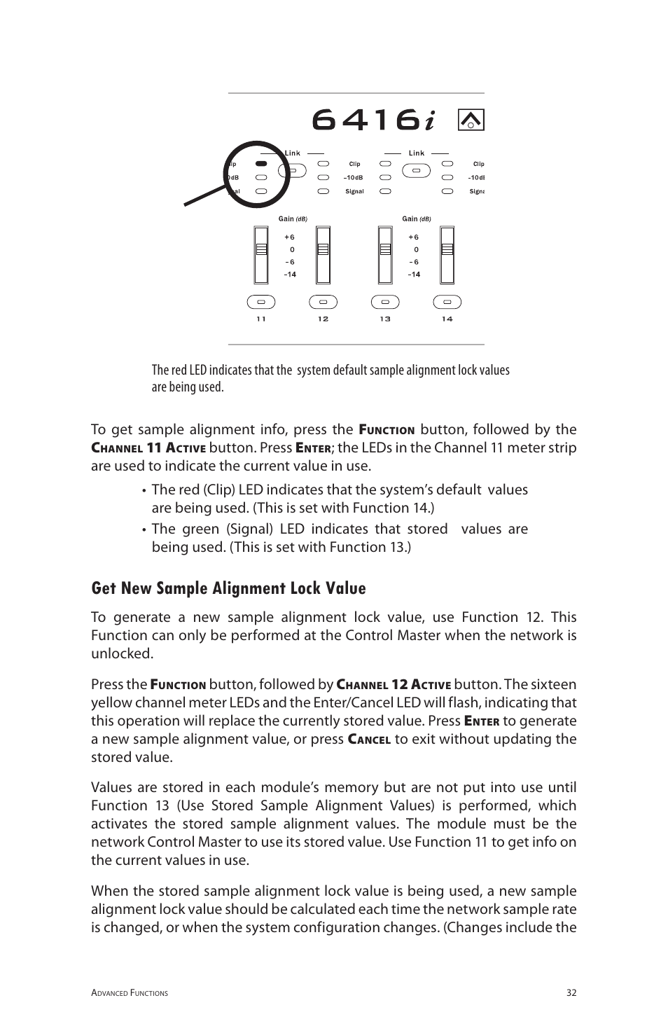 Get new sample alignment lock value | Aviom 6416i User Manual | Page 59 / 97