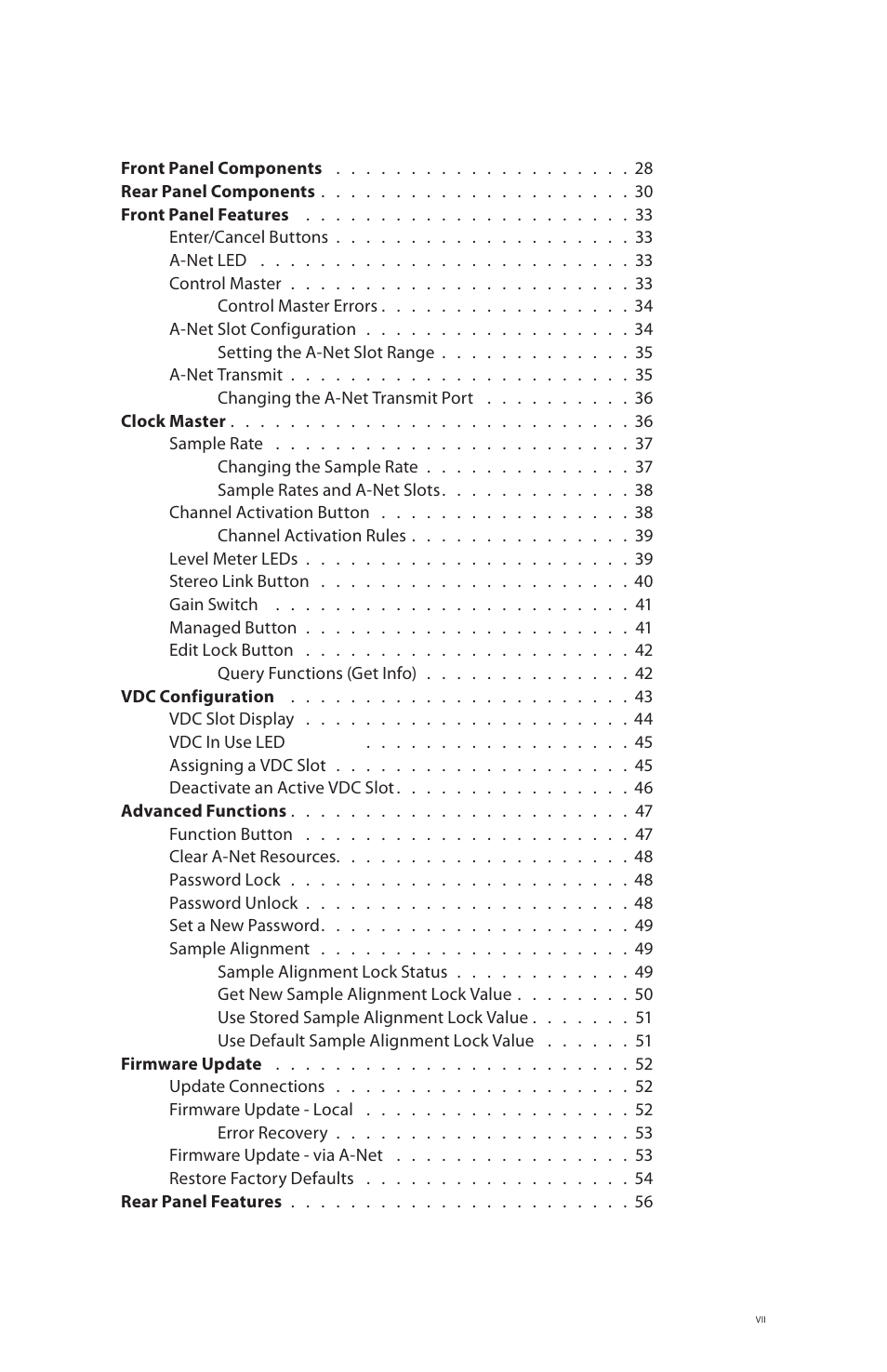 Aviom 6416i User Manual | Page 8 / 97