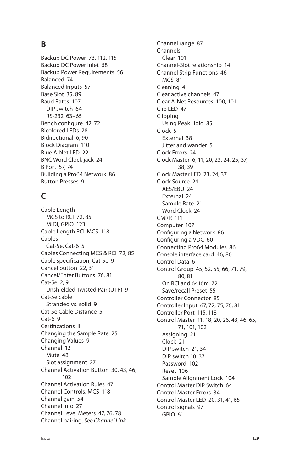 Aviom 6416m/RCI/MCS User Manual | Page 140 / 147