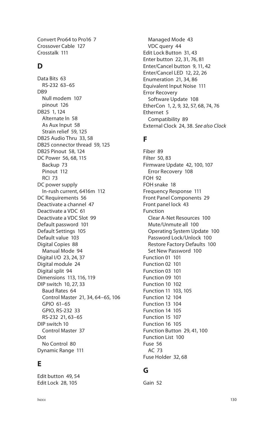 Aviom 6416m/RCI/MCS User Manual | Page 141 / 147