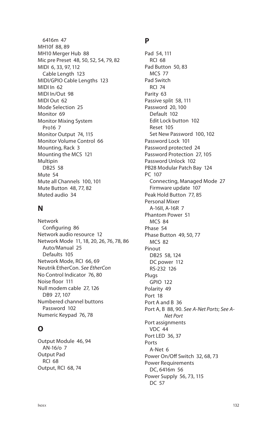 Aviom 6416m/RCI/MCS User Manual | Page 143 / 147