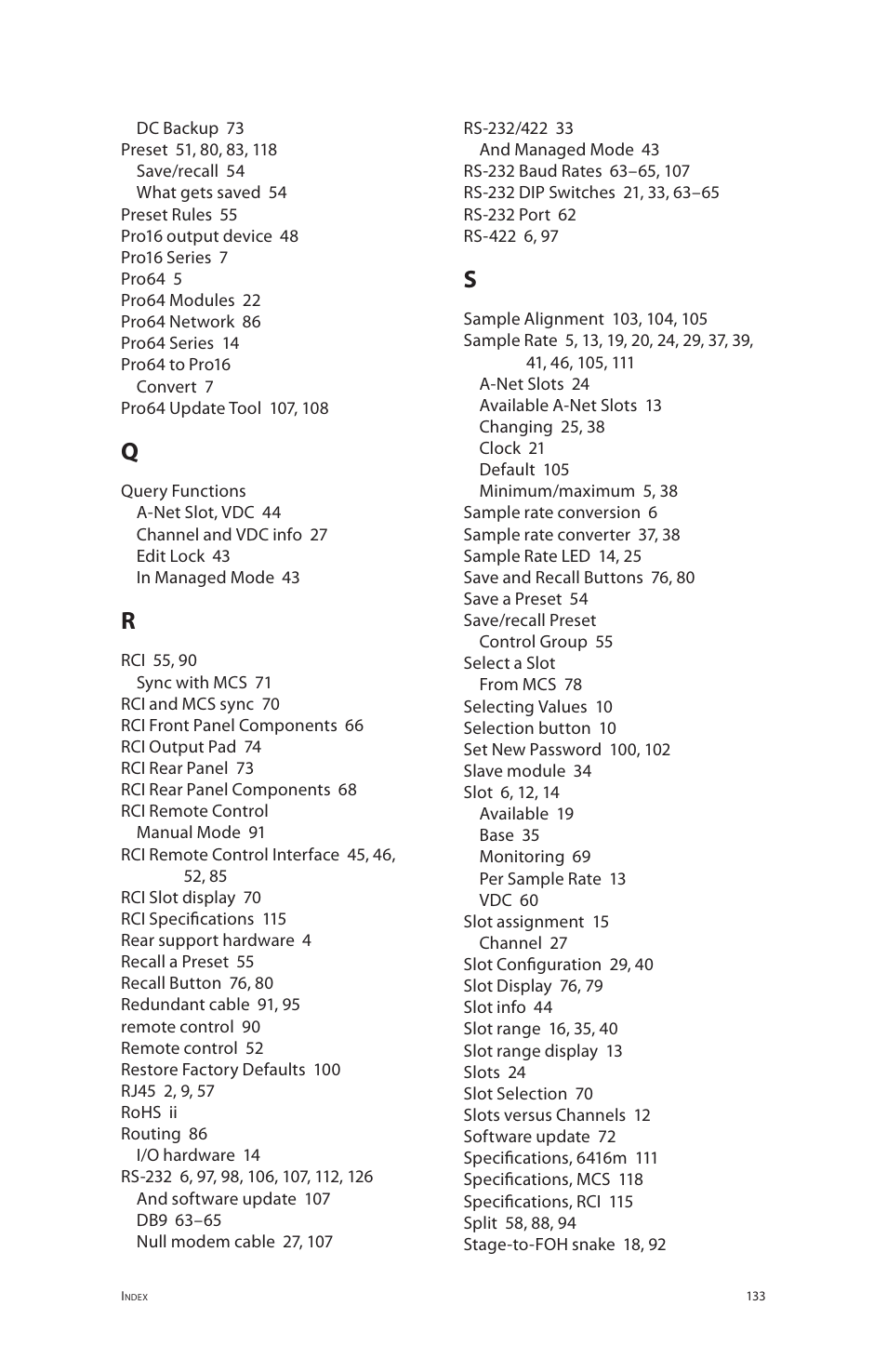 Aviom 6416m/RCI/MCS User Manual | Page 144 / 147