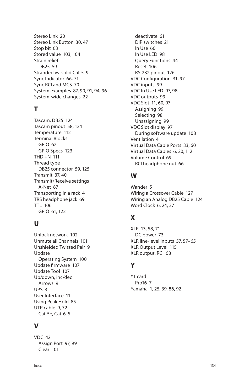 Aviom 6416m/RCI/MCS User Manual | Page 145 / 147