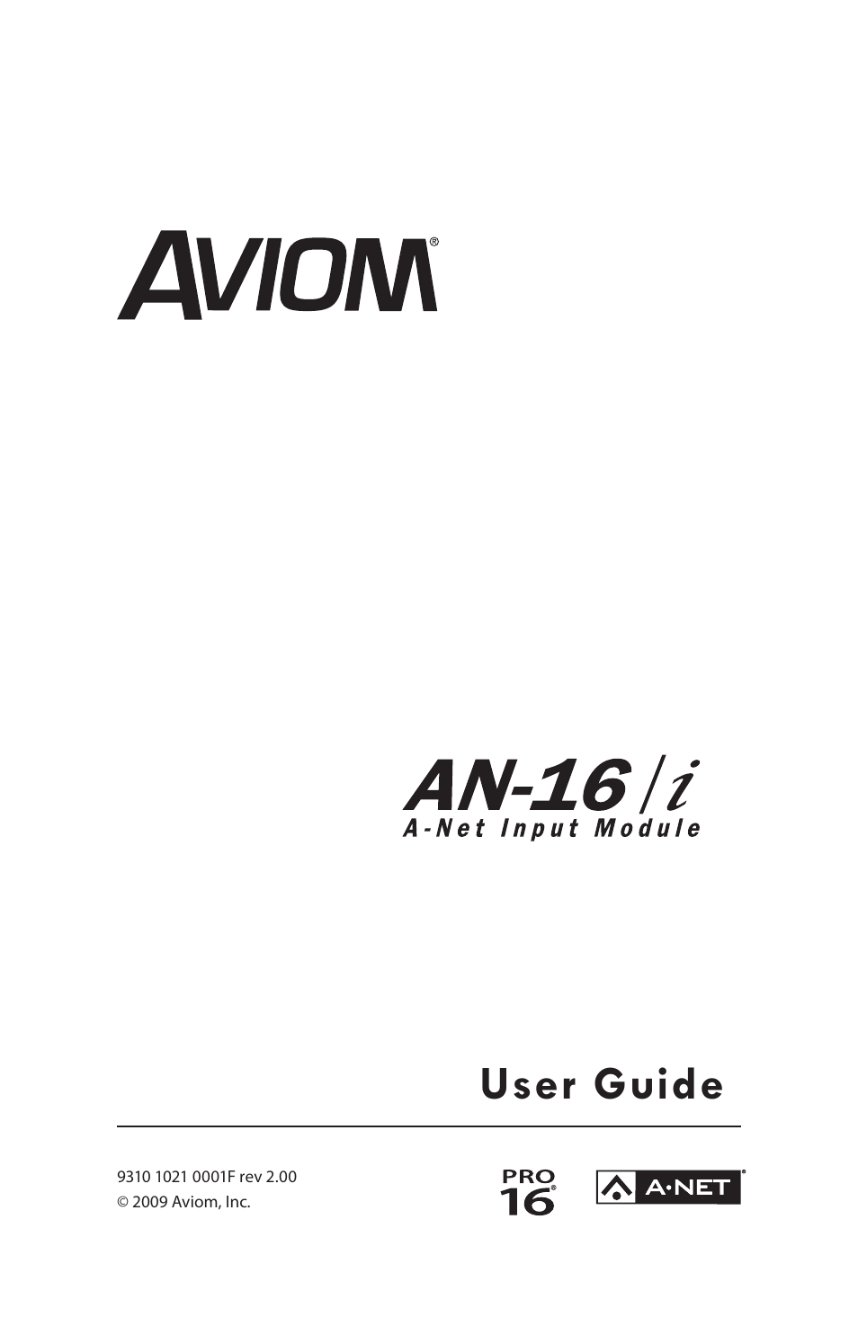 Aviom AN-16/i User Manual | 55 pages