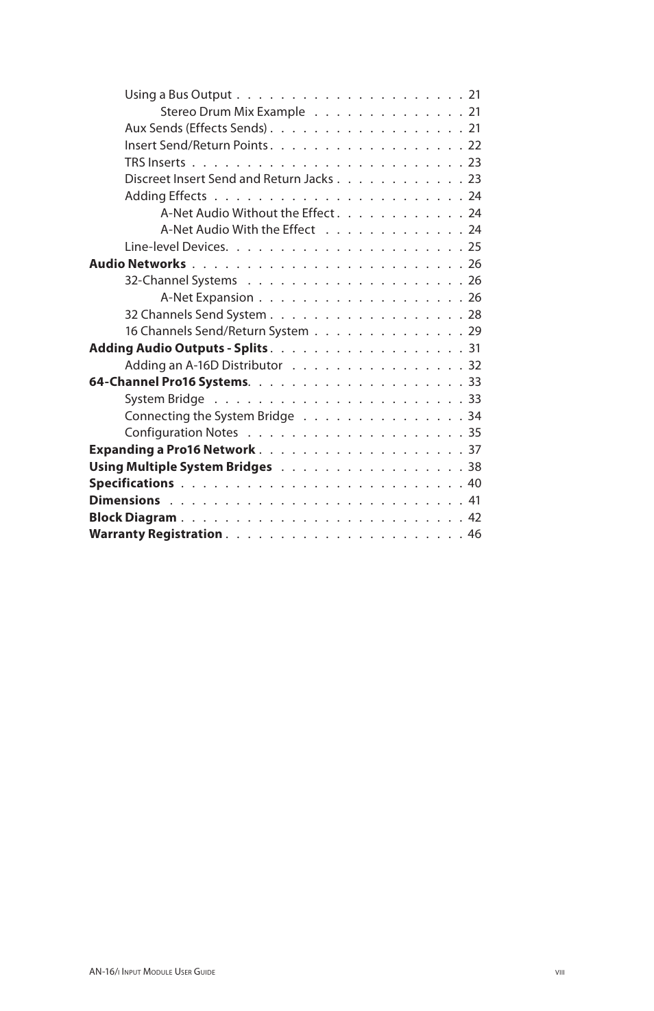 Aviom AN-16/i User Manual | Page 8 / 55