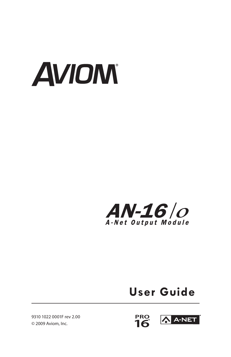 Aviom AN-16/o User Manual | 52 pages