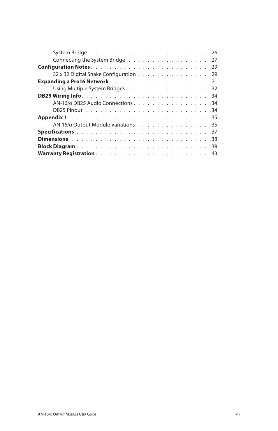 Aviom AN-16/o User Manual | Page 8 / 52