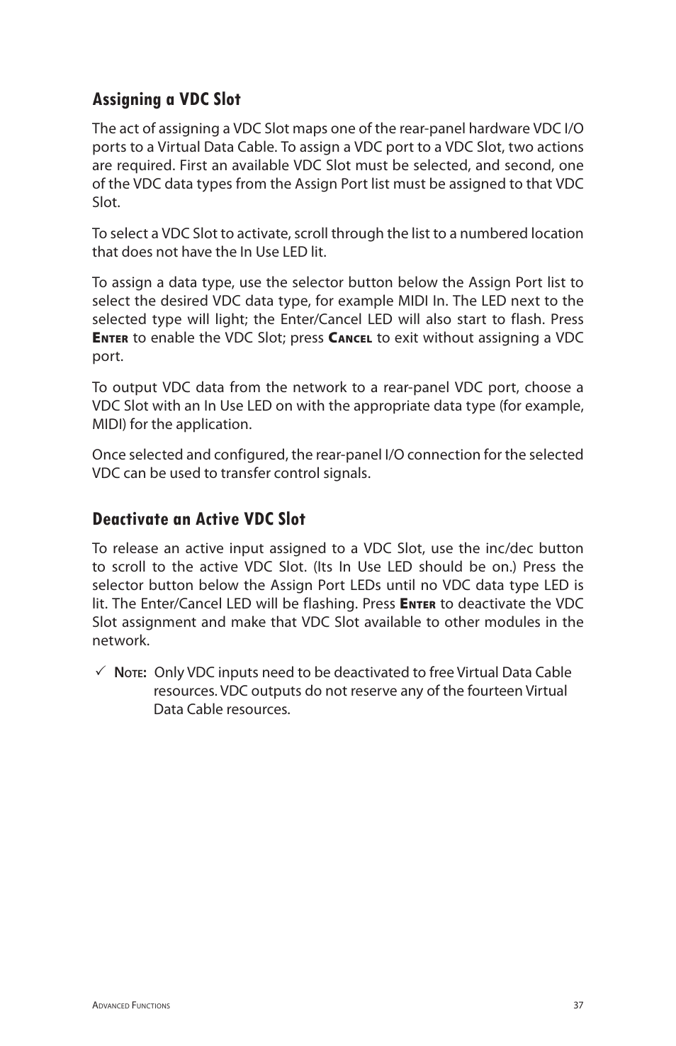 Assigning a vdc slot, Deactivate an active vdc slot, Assigning a vdc slot deactivate an active vdc slot | Aviom 6416o User Manual | Page 46 / 96