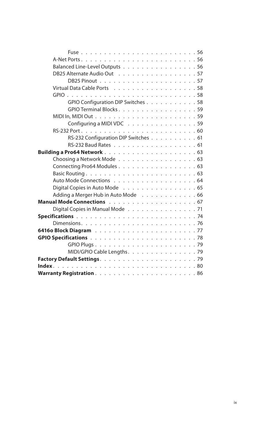 Aviom 6416o User Manual | Page 9 / 96