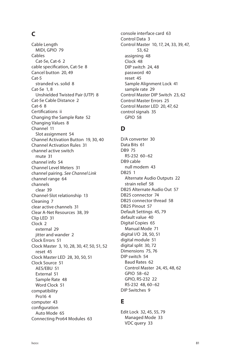 Aviom 6416o User Manual | Page 90 / 96