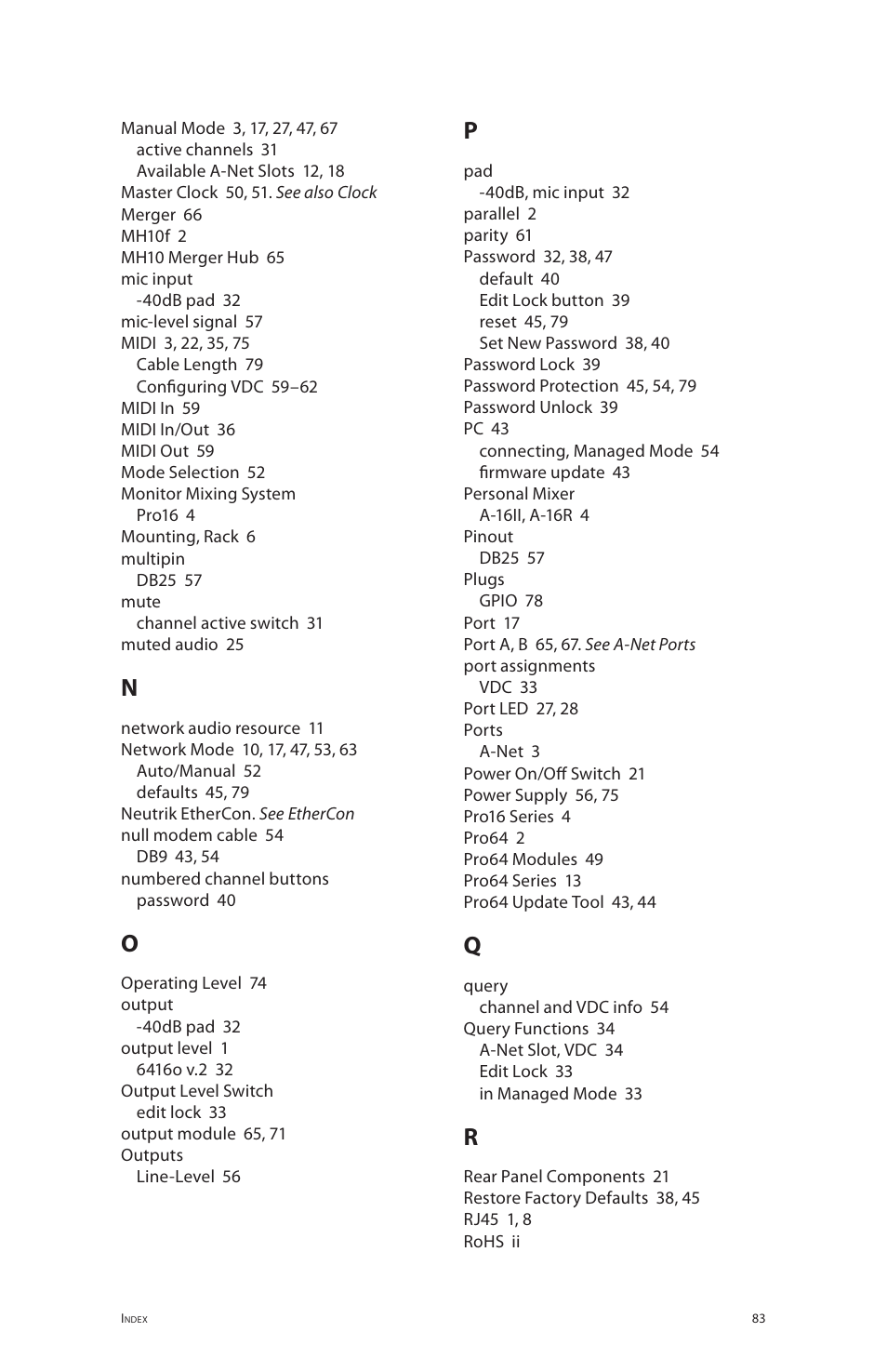Aviom 6416o User Manual | Page 92 / 96