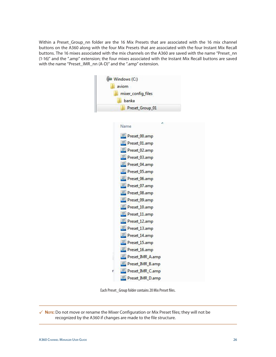 Aviom A360 Channel Manager User Manual | Page 30 / 46