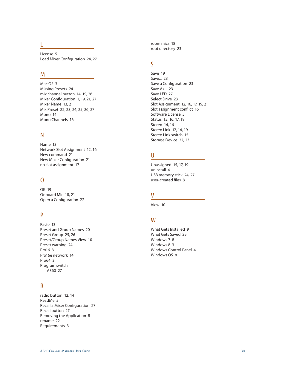 Aviom A360 Channel Manager User Manual | Page 34 / 46