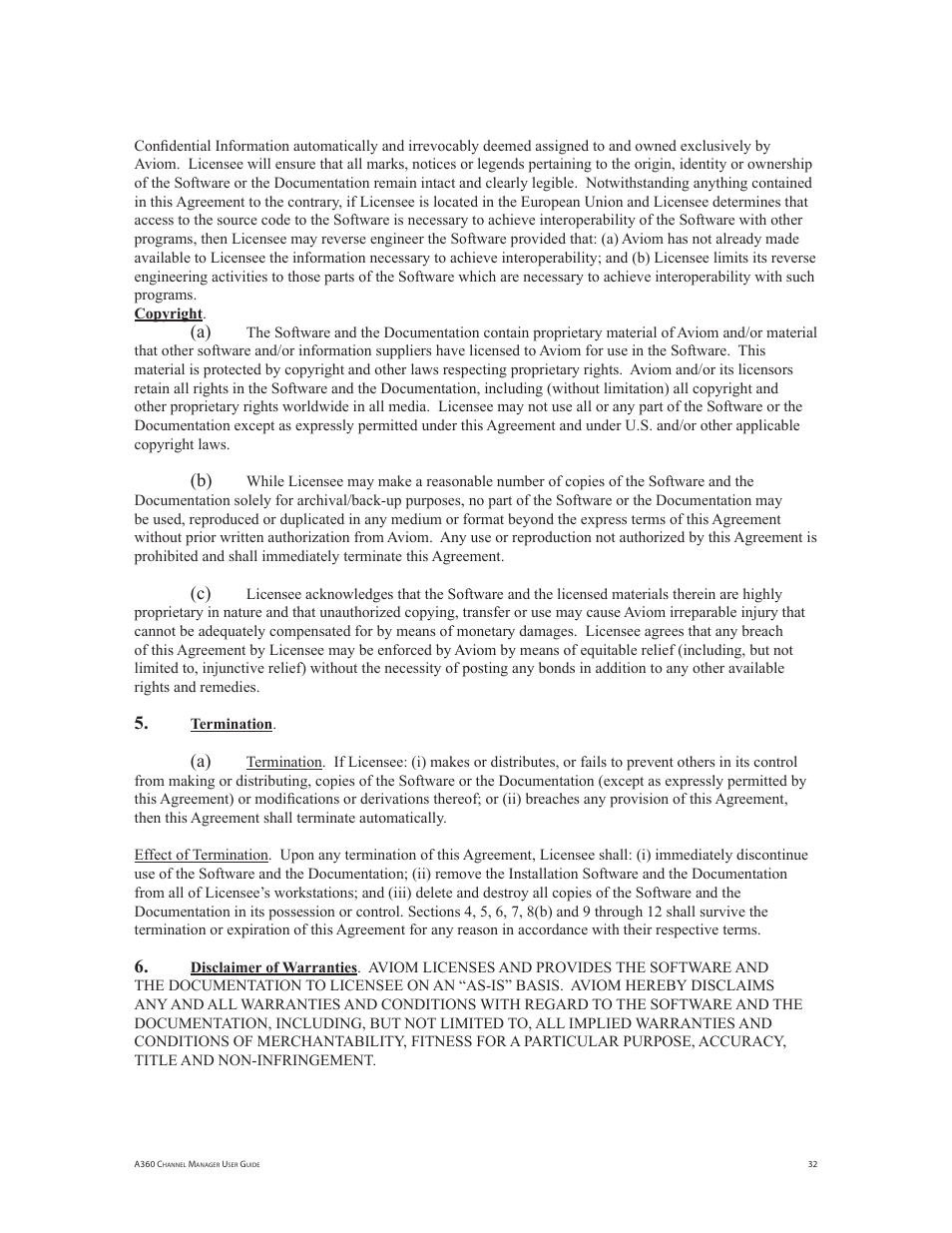 Aviom A360 Channel Manager User Manual | Page 36 / 46