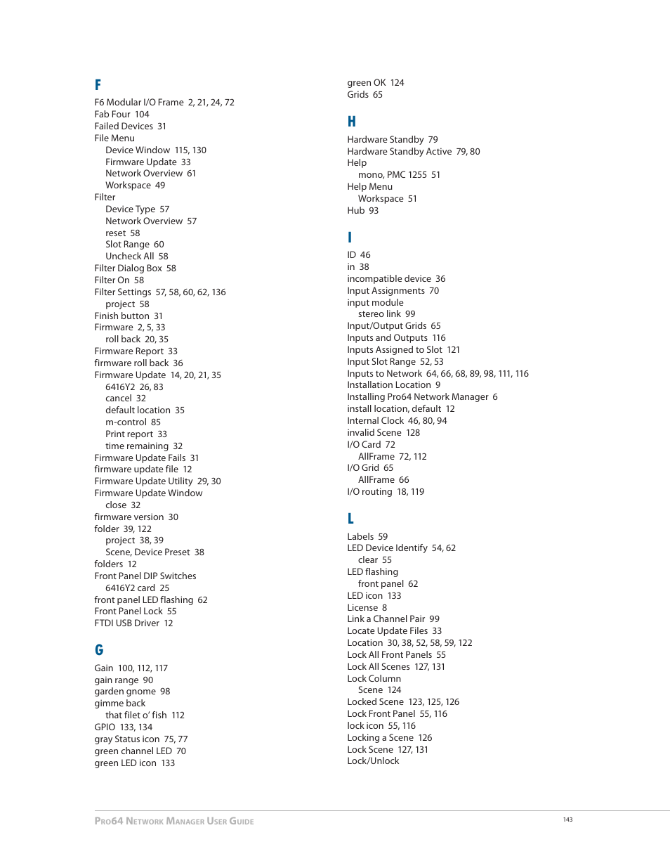 Aviom Pro64 Network Manager User Manual | Page 152 / 160