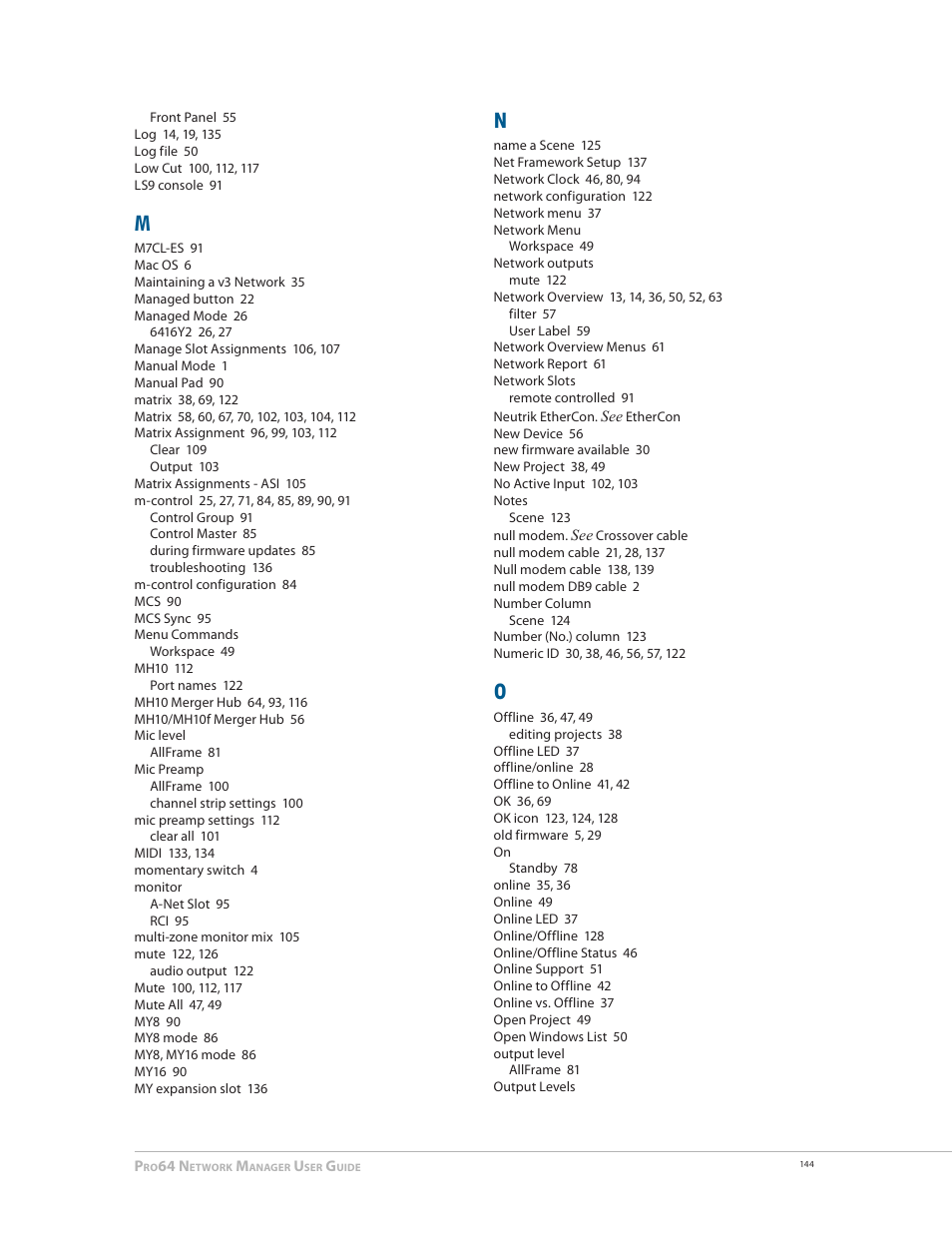 Aviom Pro64 Network Manager User Manual | Page 153 / 160