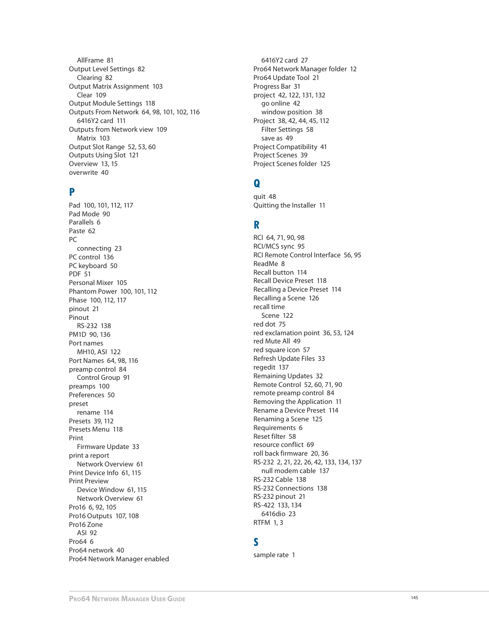Aviom Pro64 Network Manager User Manual | Page 154 / 160
