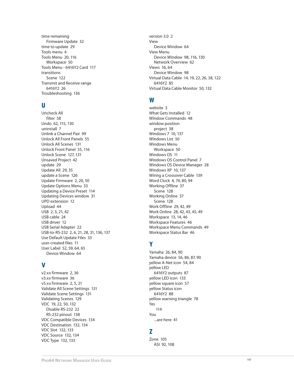Aviom Pro64 Network Manager User Manual | Page 156 / 160