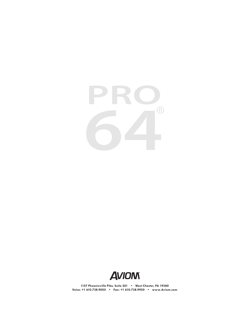 Aviom Pro64 Network Manager User Manual | Page 160 / 160