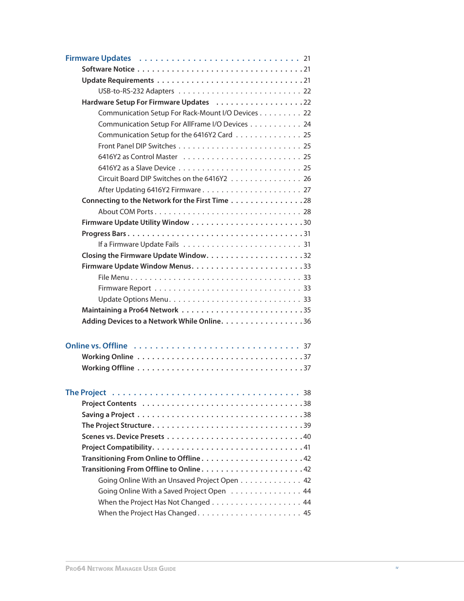 Aviom Pro64 Network Manager User Manual | Page 4 / 160