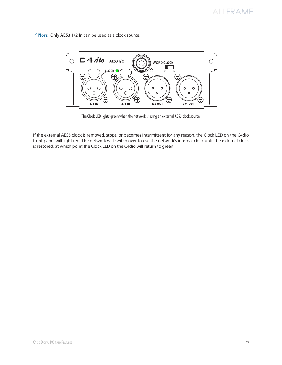 All frame | Aviom AllFrame User Manual | Page 85 / 111