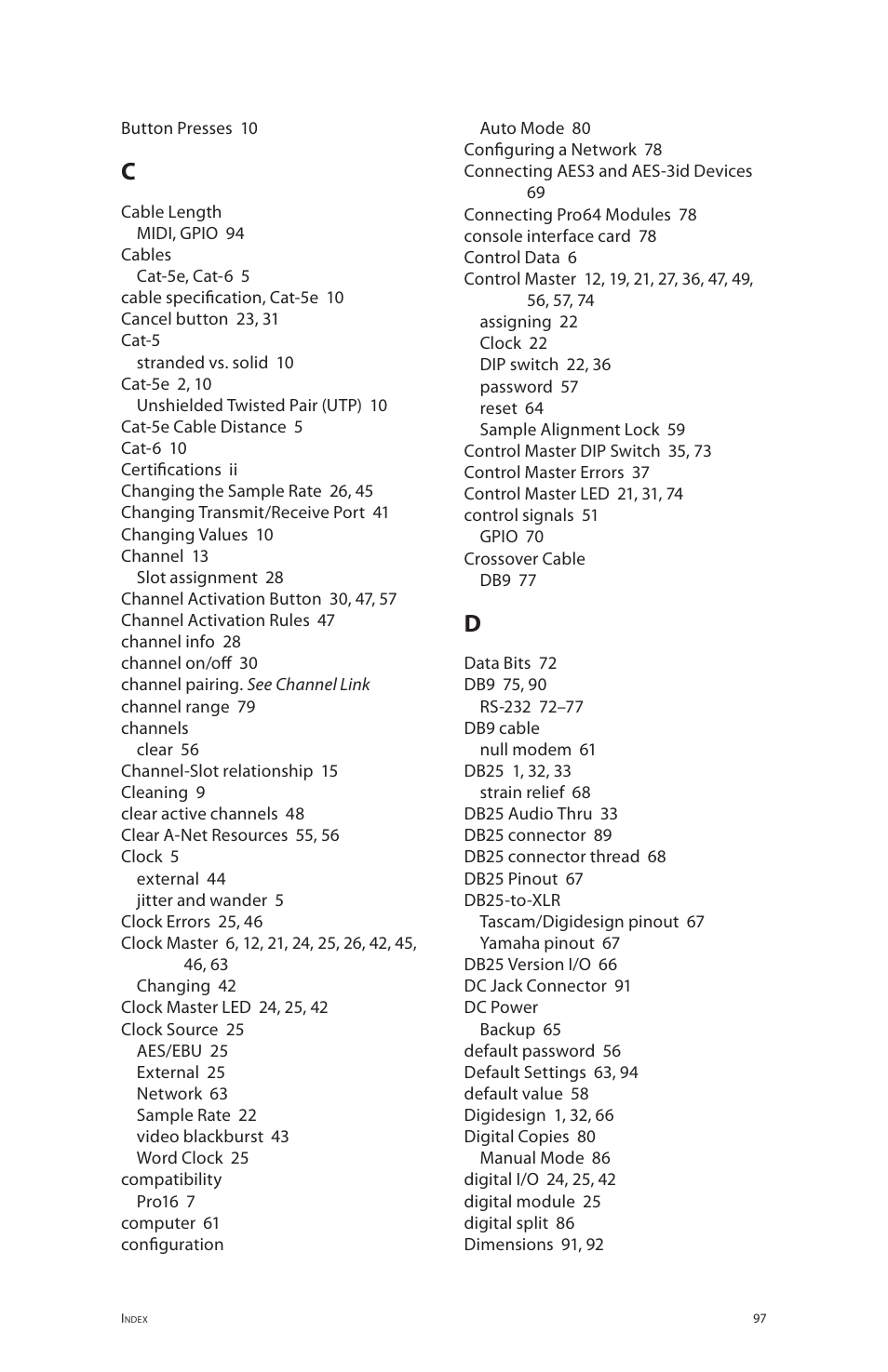 Aviom 6416dio User Manual | Page 107 / 113