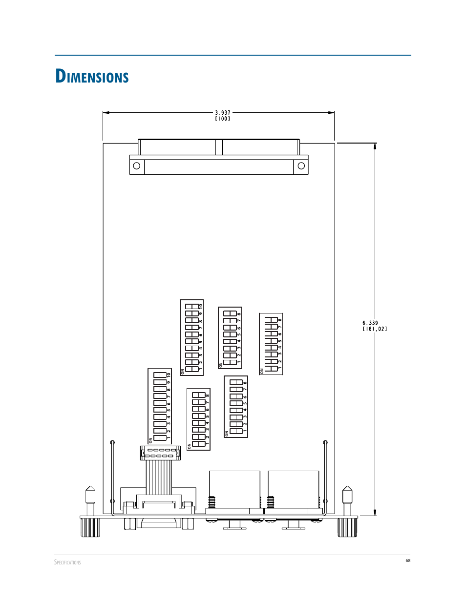 Imensions | Aviom 6416Y2 User Manual | Page 78 / 92