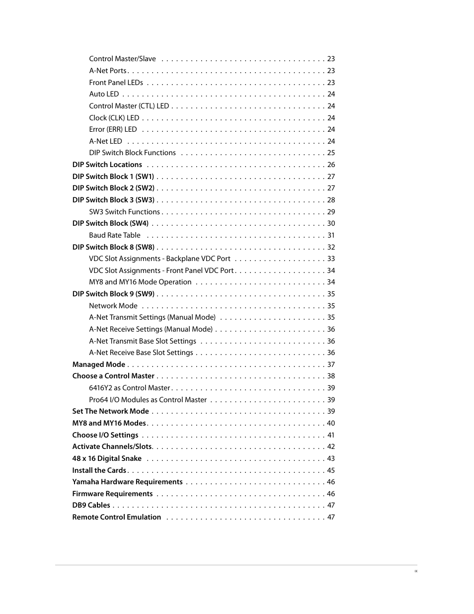 Aviom 6416Y2 User Manual | Page 9 / 92