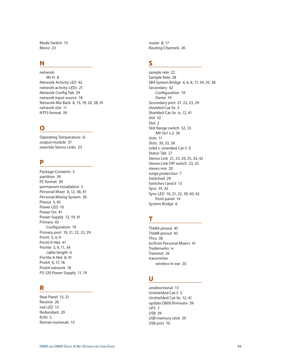 Aviom D800-Dante User Manual | Page 56 / 59