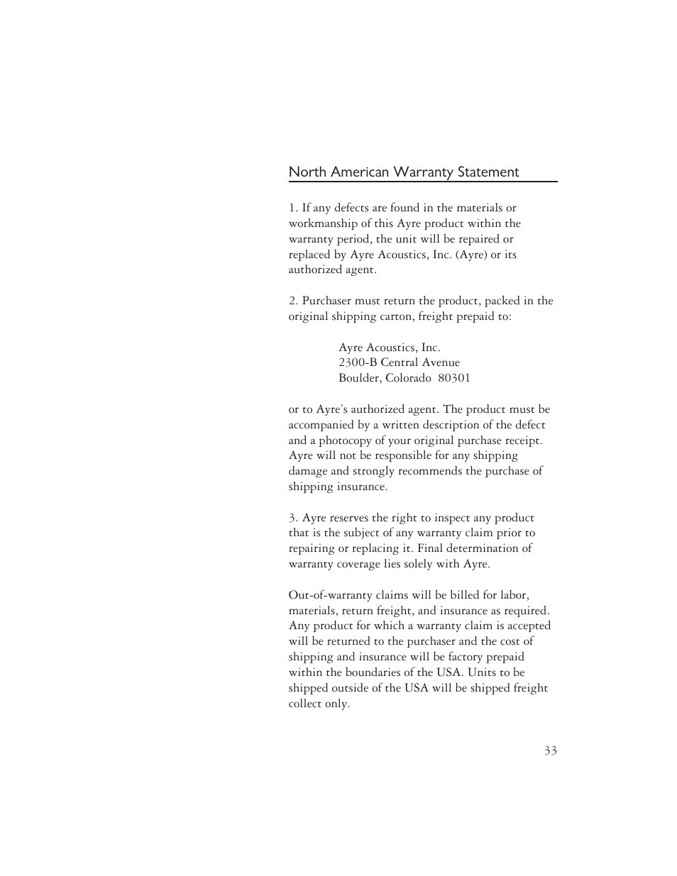 AYRE AX-5 User Manual | Page 35 / 40