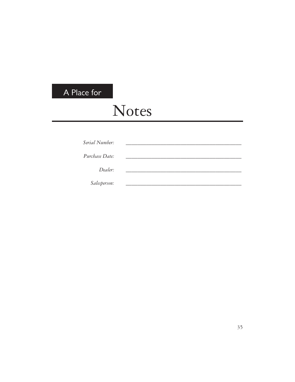 A place for | AYRE AX-5 User Manual | Page 37 / 40