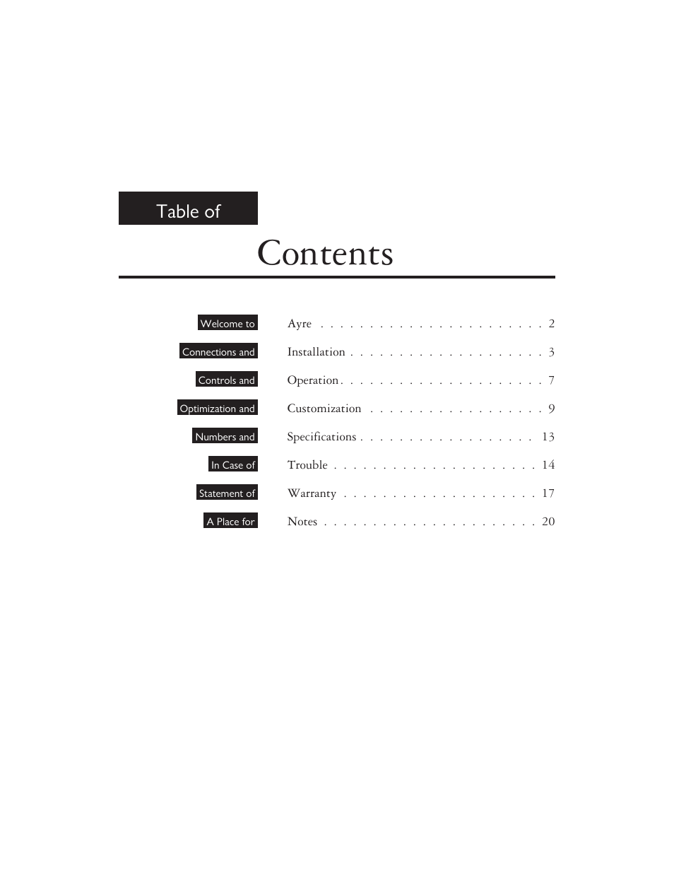 AYRE VX-5 User Manual | Page 3 / 24