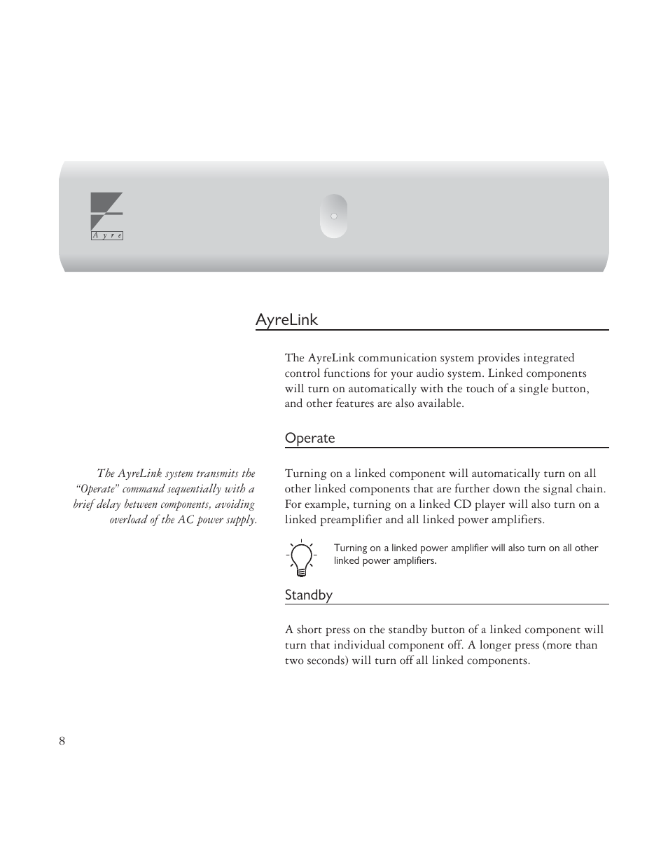 Ayrelink | AYRE VX-R User Manual | Page 8 / 24