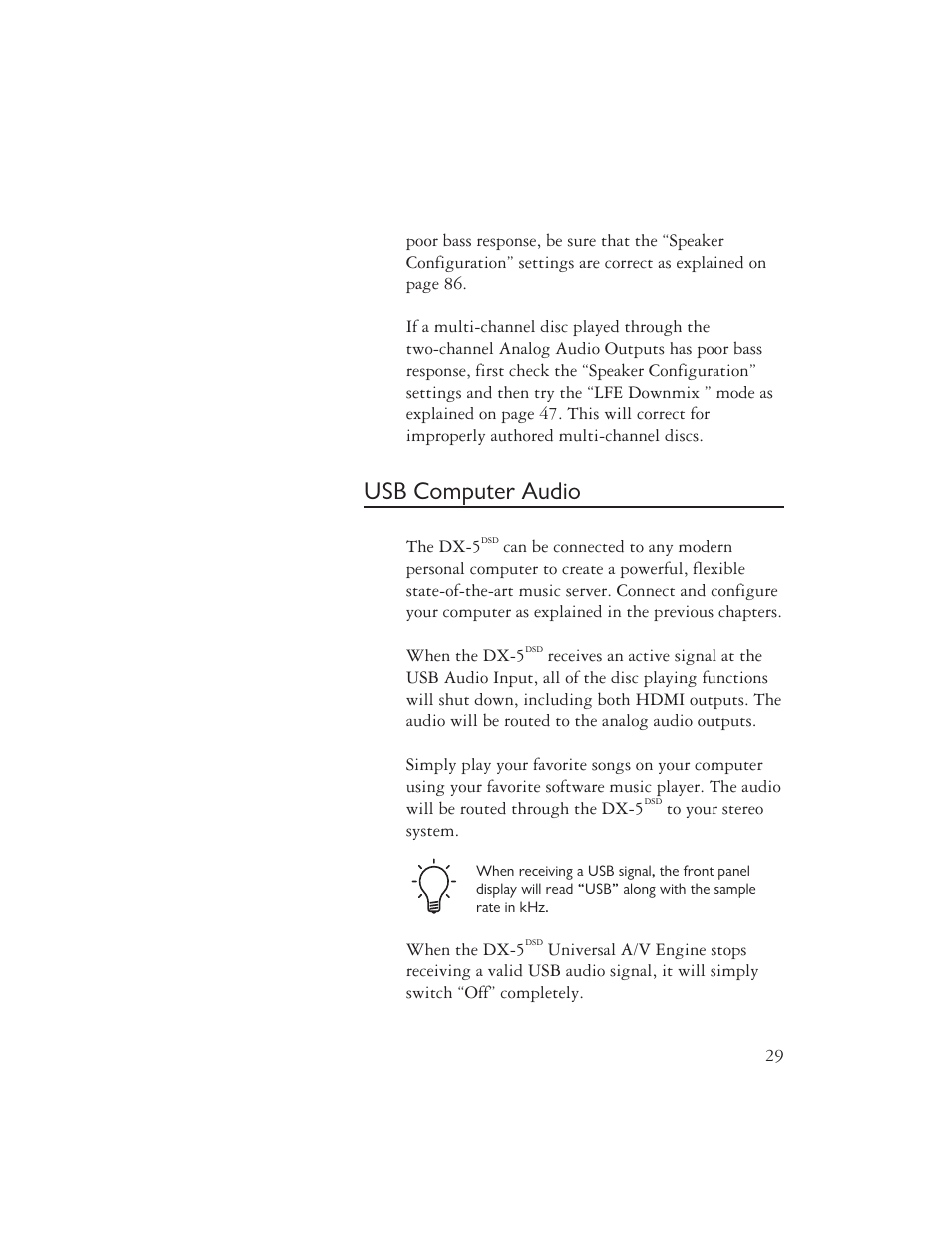 Usb computer audio | AYRE DX-5DSD User Manual | Page 31 / 128