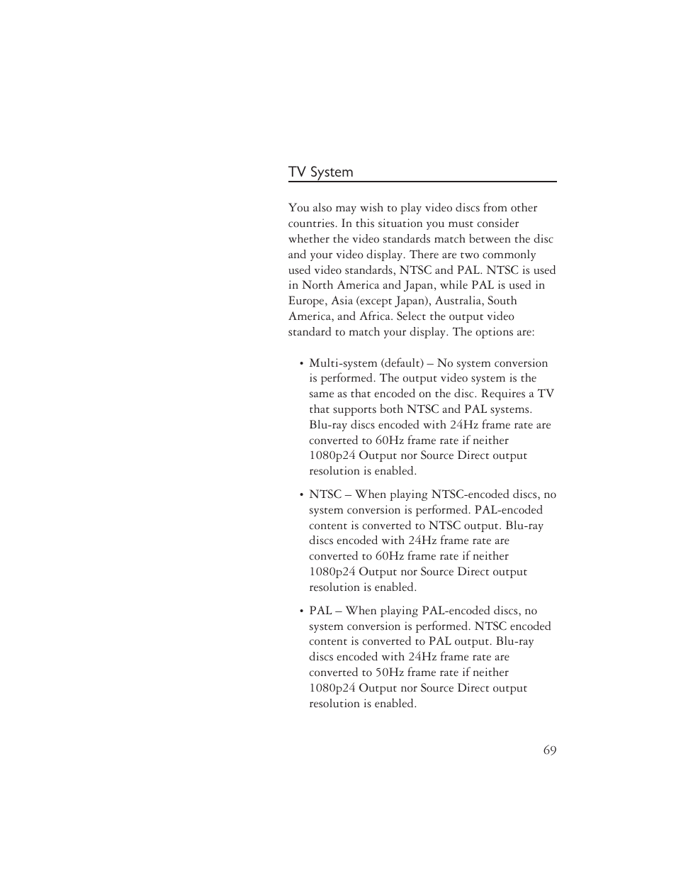 Tv system | AYRE DX-5DSD User Manual | Page 71 / 128