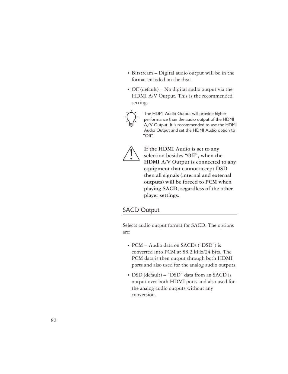 Sacd output | AYRE DX-5DSD User Manual | Page 84 / 128