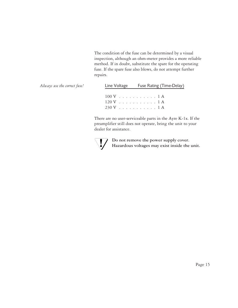 AYRE K-1xe User Manual | Page 17 / 24