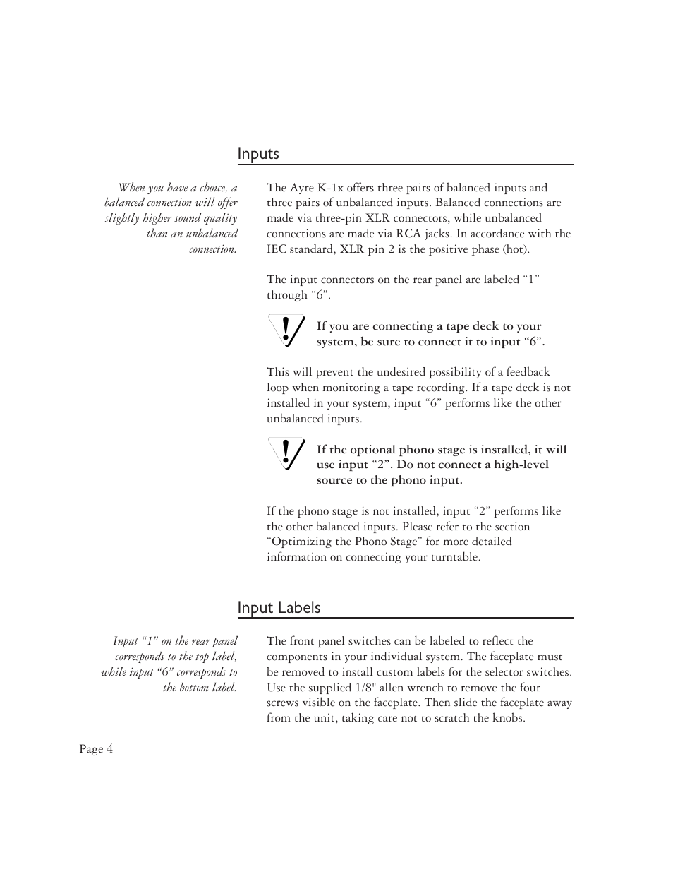 AYRE K-1xe User Manual | Page 6 / 24