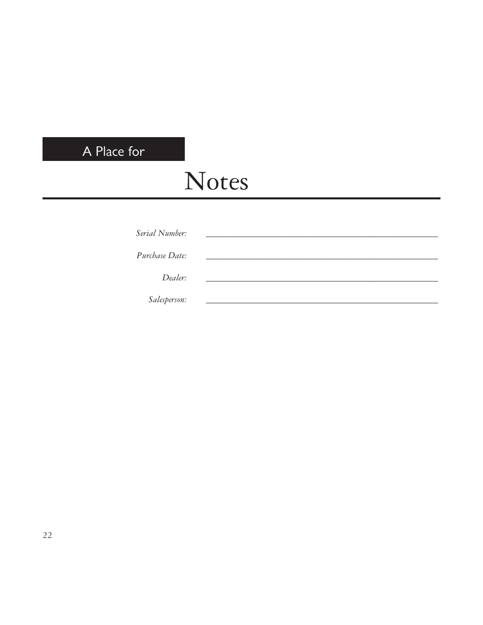 A place for | AYRE MX-R User Manual | Page 22 / 24